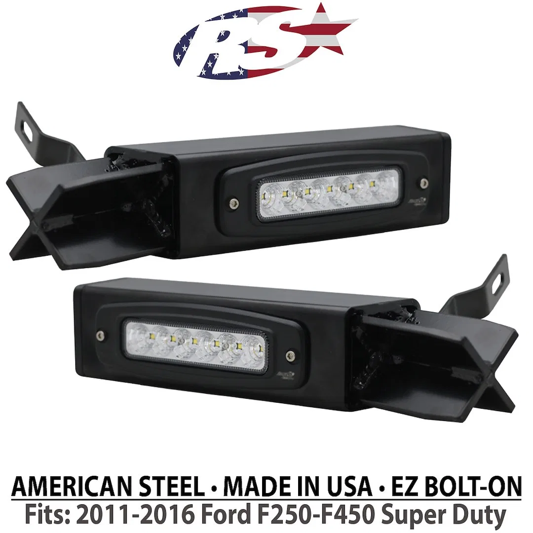 FHDHB1116SL – RACESPORT LT Backup Light, Hitch Bar Set Of 2 Clear Bulb 7 Inch Chrome Rectangular Housing CREE LED 36 ...